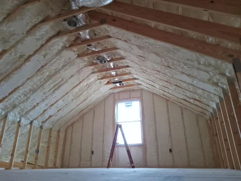 Spray foam roofing application for Crawl Space Insulation project in East Pikeland
